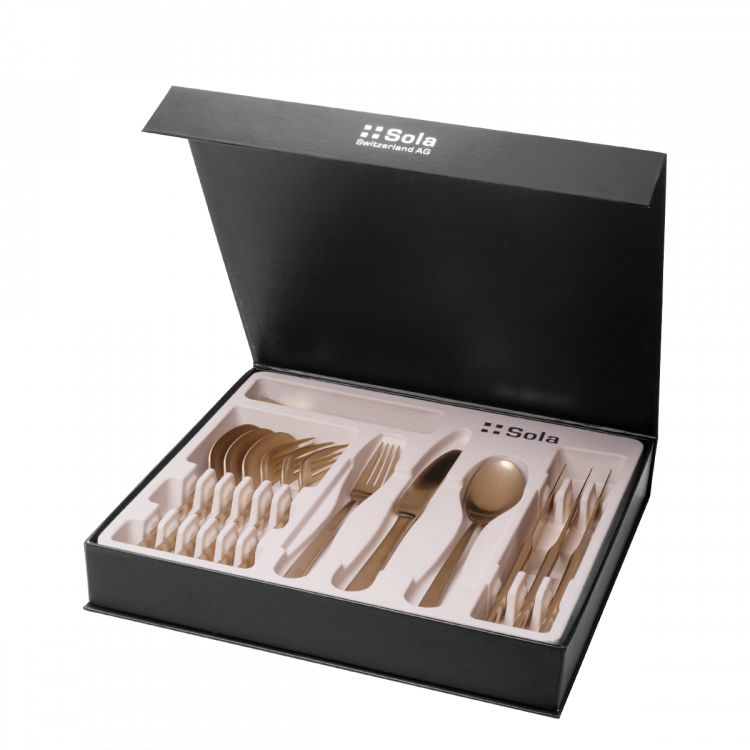 Príborový set 16 ks – Salamanca PVD Champagne matný