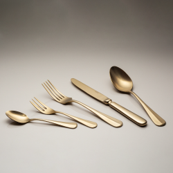 Príborový set 30 ks - Baguette Vintage PVD Champagne Stone Wash