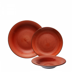 Porcelánový set terracotta 18 ks - Hotel Inn Chic color
