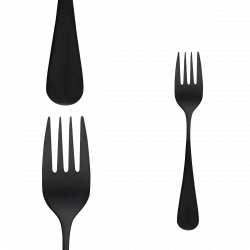 Príborový set 30 ks - Baguette Vintage PVD Black Stone Wash