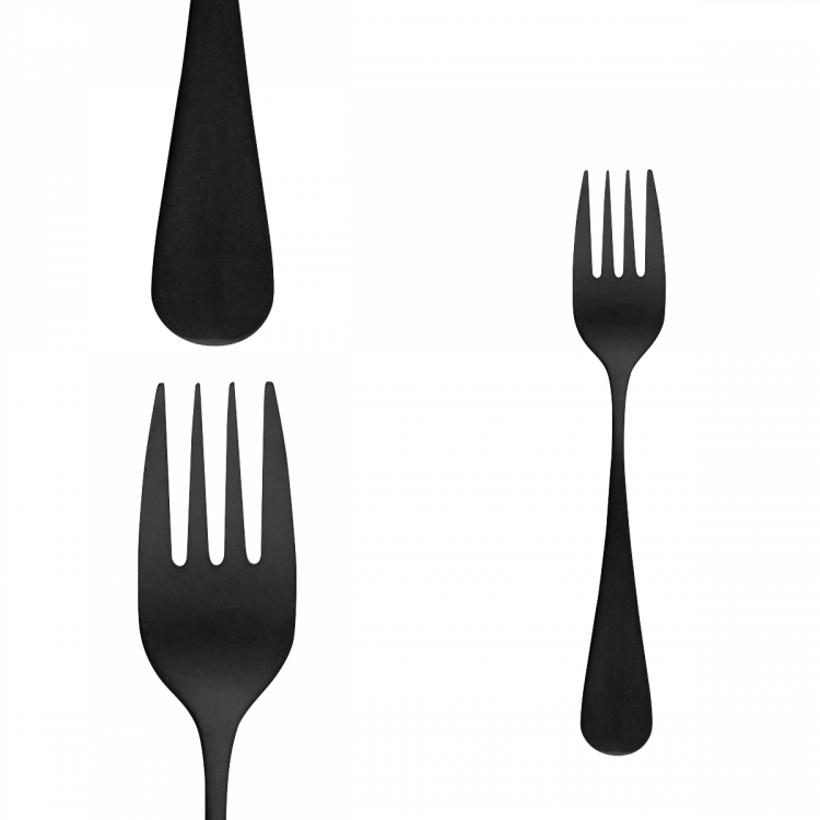 Príborový set 30 ks - Baguette Vintage PVD Black Stone Wash