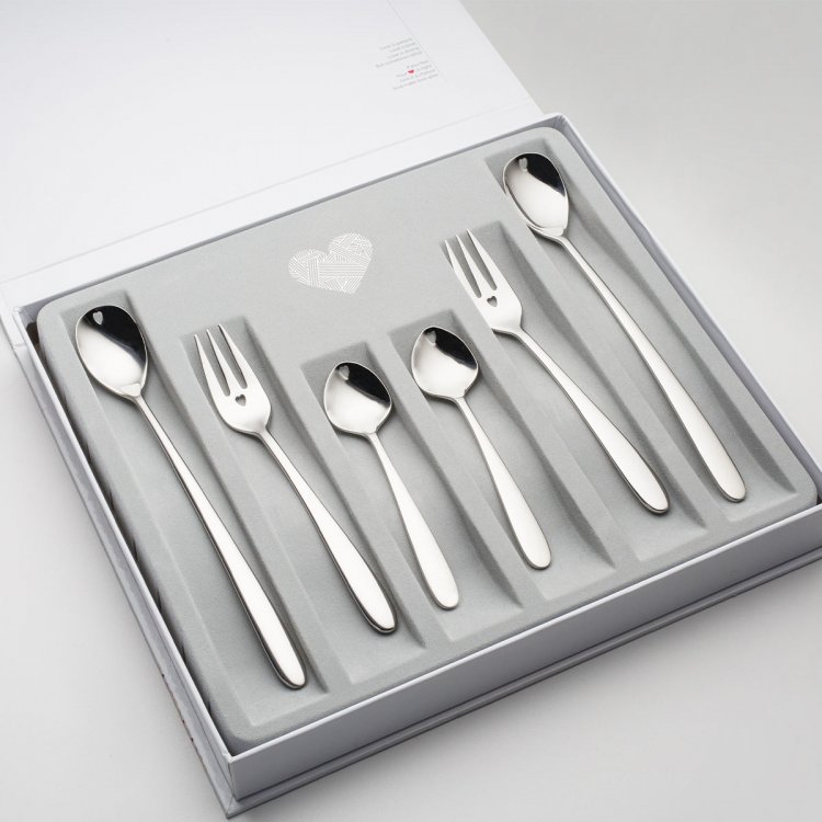 Darčekový set so srdiečkom 6 ks - Love Cutlery