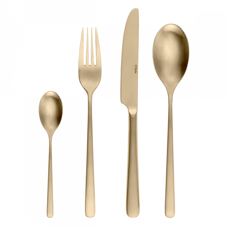 Príborový set 16 ks – Salamanca PVD Champagne matný