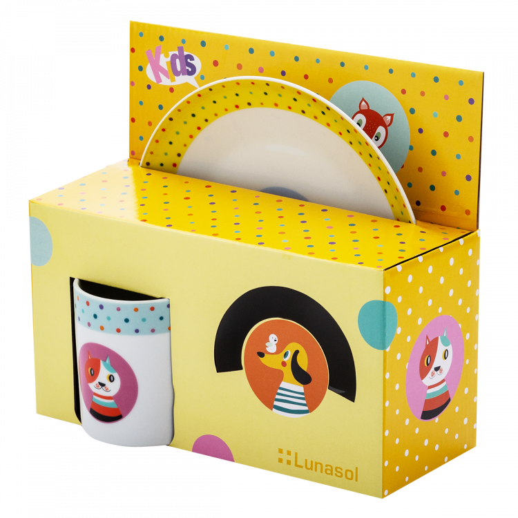Detský porcelánový set 3 ks – KIDS World Animals