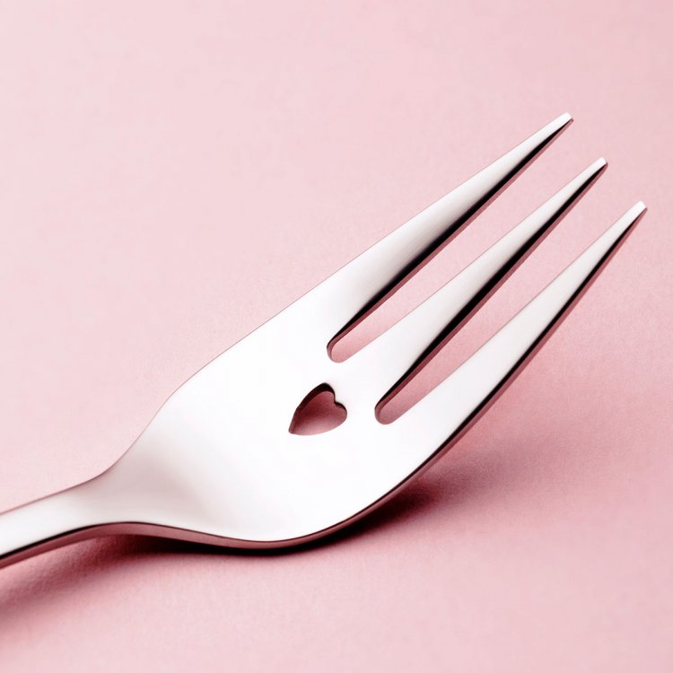 Vidlička na múčnik so srdiečkom 6 ks set - Love Cutlery