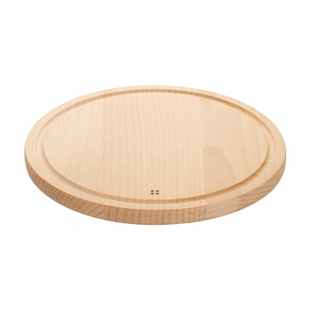 Drevená doska na krájanie so žliabkom okrúhla 28 cm - Basic