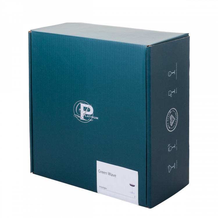 Poháre na biele víno 400 ml set 2 ks – Green Wave Platinum Line Lunasol II