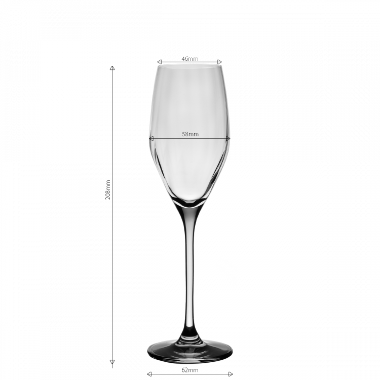 Poháre na šampanské 170 ml 6 ks — Optima Line Glas Lunasol