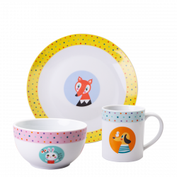Detský porcelánový set 3 ks – KIDS World Animals