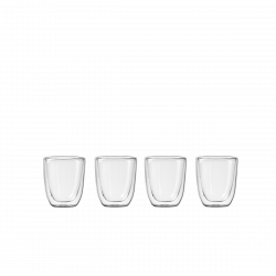 Pohár BASIC Glas Double Wall 190 ml - set 4 ks
