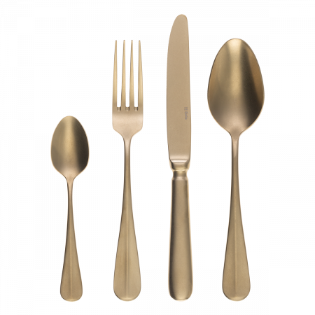 Príborový set 16 ks - Baguette Vintage PVD Champagne Stone Wash