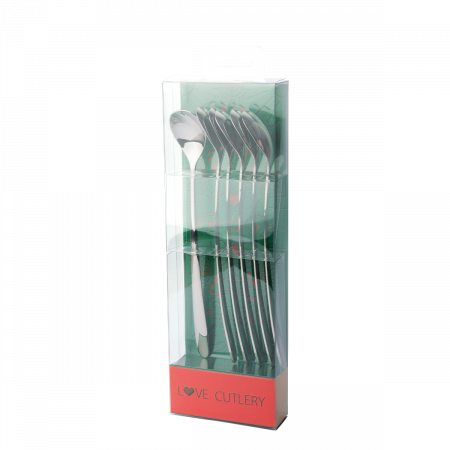 Latte lyžičky so srdiečkom 6 ks set, vianočné balenie - Love Cutlery
