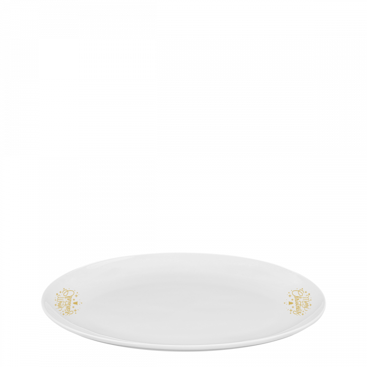 Servírovací tanier oválny 26 cm - Premium Platinum Line Merry Christmas