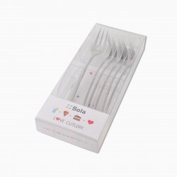 Vidlička na múčnik so srdiečkom 6 ks set - Love Cutlery