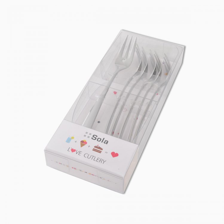 Vidlička na múčnik so srdiečkom 6 ks set - Love Cutlery
