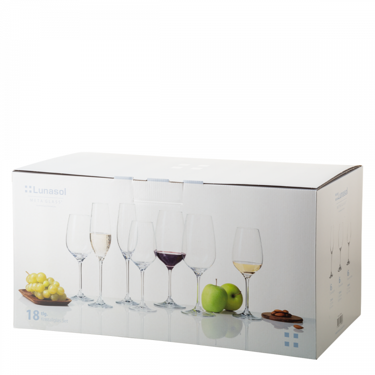 Štartovací set pohárov do domácnosti 18 ks – Premium Glas Crystal